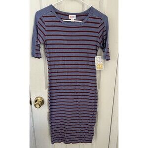 LuLaRoe Womens Dress Size XXS Julia Multi-Color  Striped Dress